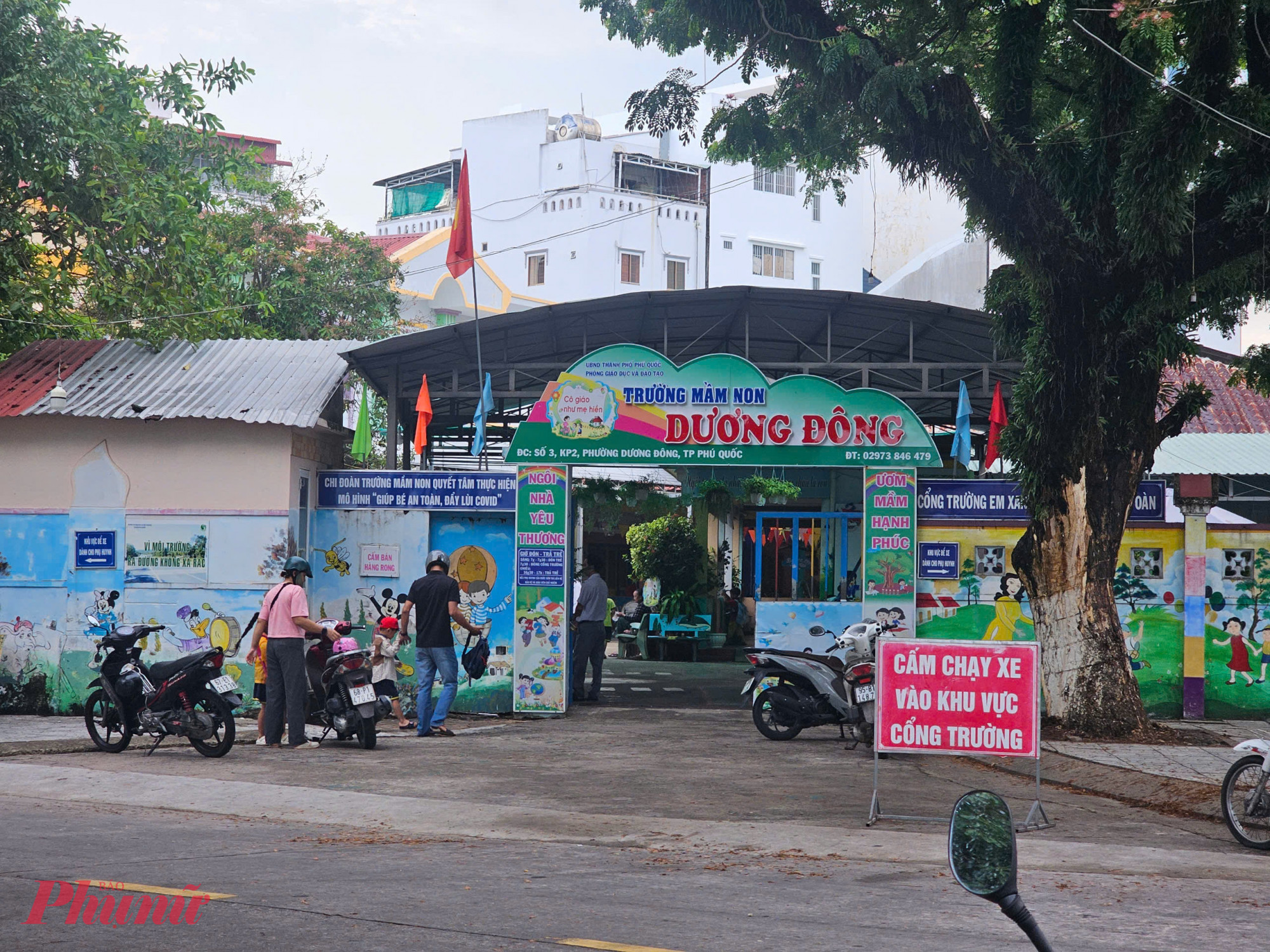 Trường mầm non Dương Đông, nơi Ban giám hiệu và giáo viên bị kỷ luật khiển trách do đánh học sinh - Ảnh Phú Hữu
