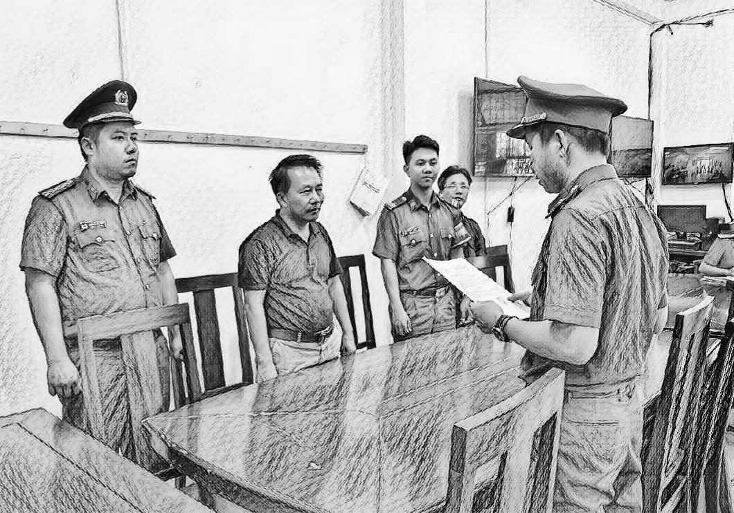 Đối tượng tại cơ quan công an