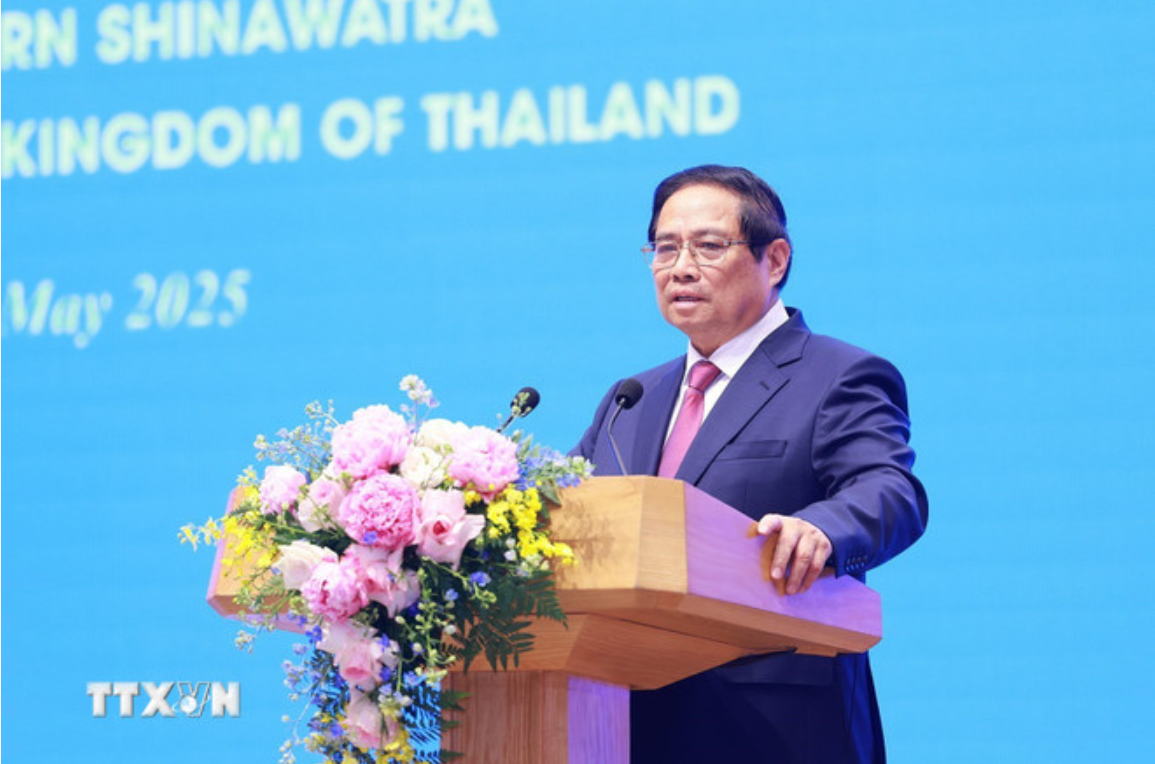 Việt Nam-Thái Lan nâng cấp quan hệ lên Đối tác Chiến lược Toàn diện Thủ tướng Phạm Minh Chính công bố Việt Nam và Thái Lan nâng cấp quan hệ lên Đối tác Chiến lược Toàn diện. (Ảnh: Dương Giang/TTXVN)