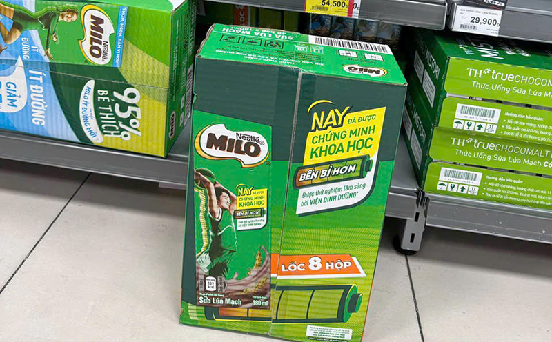 Hình ảnh quảng cáo có gắn tên Viện dinh dưỡng trên bao bì sữa Milo - ảnh: Internet