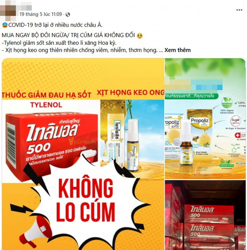 Dự trữ thuốc, kit test COVID-19: Tốn tiền lại rước lo âu Trên mạng xã hội đang dày đặc các thông tin rao bán kit test, thuốc điều trị COVID-19 - Ảnh chụp màn hình