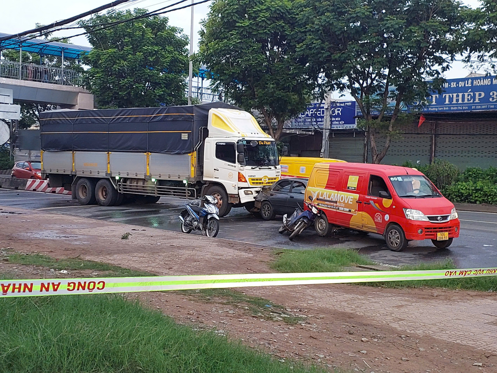 Hiện trường vụ tai nạn. Ảnh: Minh Mẫn.