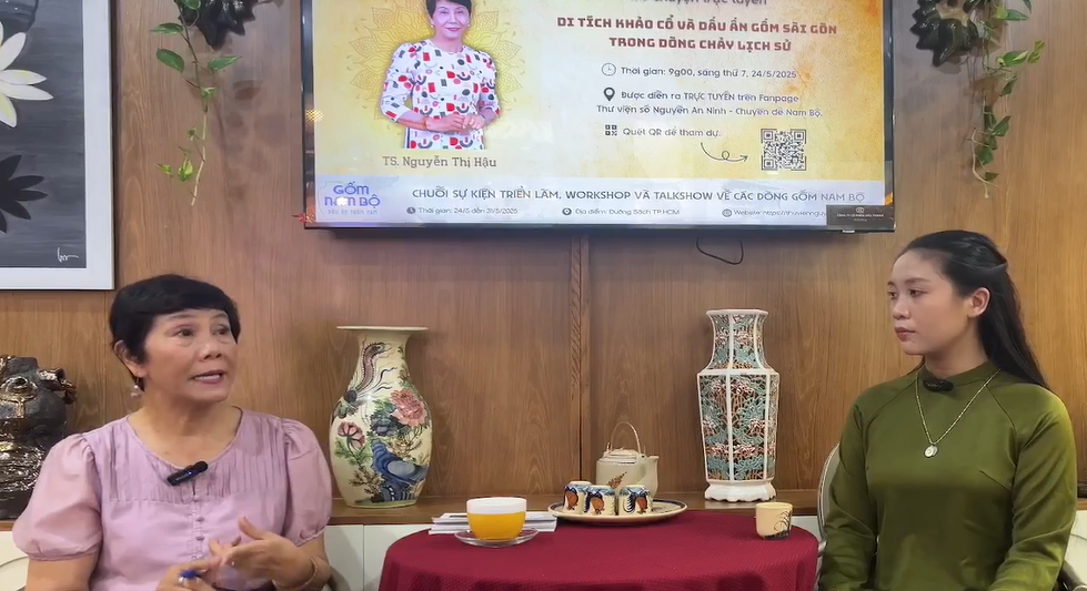 Tiến sĩ Nguyễn Thị Hậu: Gốm Nam bộ thường được trang trí nhiều hoa văn, với màu xanh đồng, xanh lam; theo các chủ đề về lịch sử và cả hiện đại...