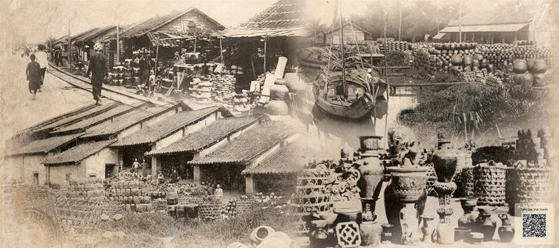 Hình ảnh lò gốm xưa ở Sài Gòn. Ảnh từ tư liệu được trưng bày.