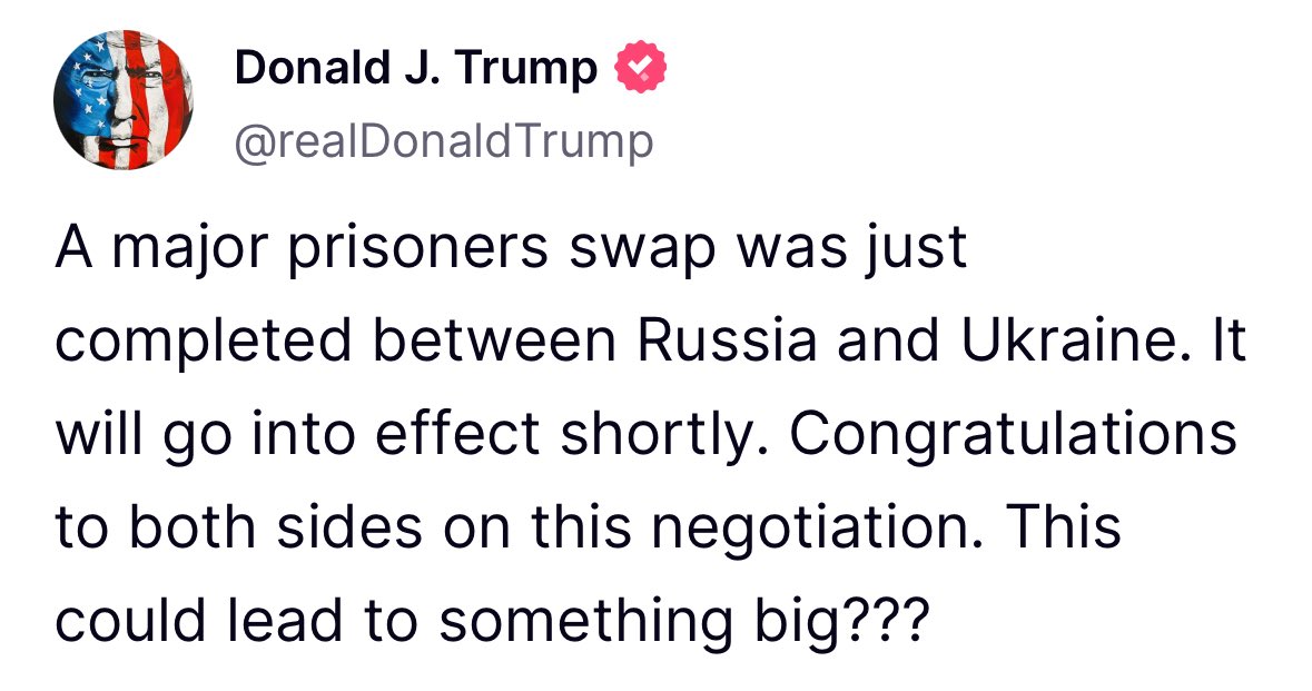 Ảnh chụp màn hình bài viết trên mạng xã hội Truth Social của Tổng thống Mỹ Trump