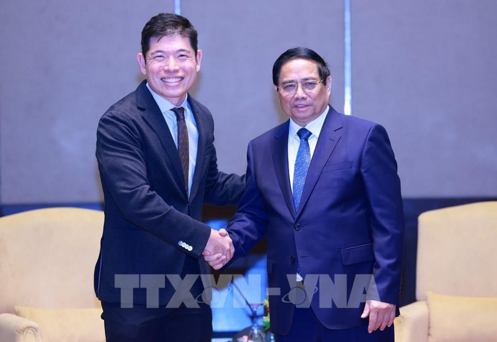 Thủ tướng Phạm Minh Chính làm việc với các doanh nghiệp hàng đầu Malaysia Thủ tướng Phạm Minh Chính tiếp Giám đốc Điều hành và Đồng sáng lập Tập đoàn Grab Anthony Tan - Ảnh: Dương Giang - TTXVN
