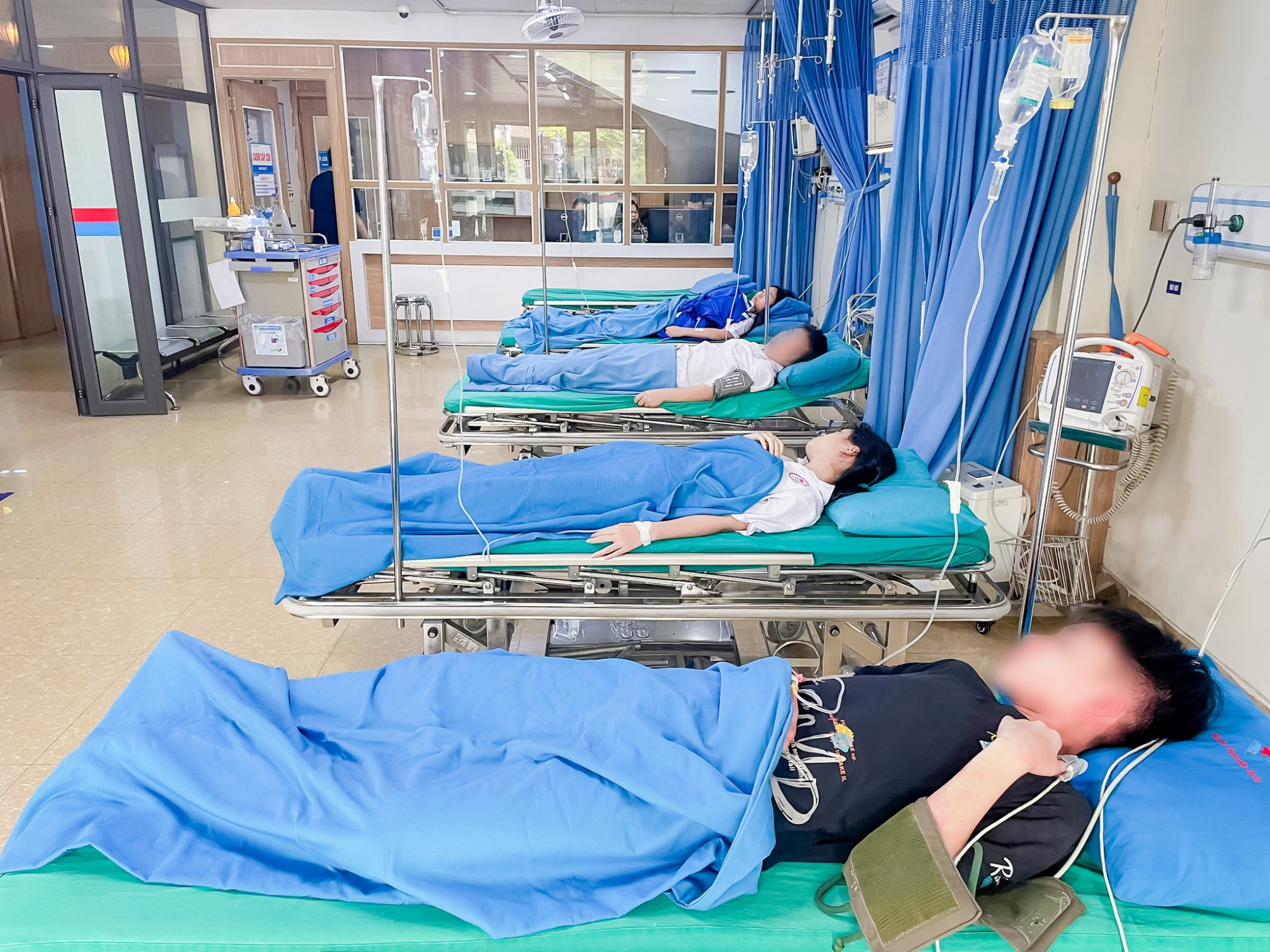 4 học sinh nhập viện vì bị bạn ném tổ ong vào khu vực đang đứng - ảnh: BVCC