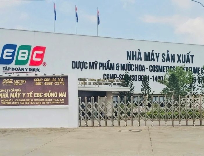 Nhà máy sản xuất của Công ty Cổ phần Nhà máy y tế EBC Đồng Nai ở KCN Giang Điền, xã Giang Điền, huyện Trảng Bom