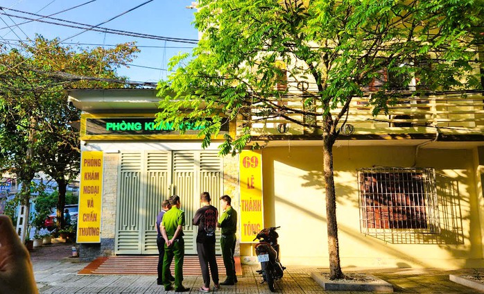 Phòng khám tư nhân nơi xảy ra vụ việc - ảnh: NLĐ