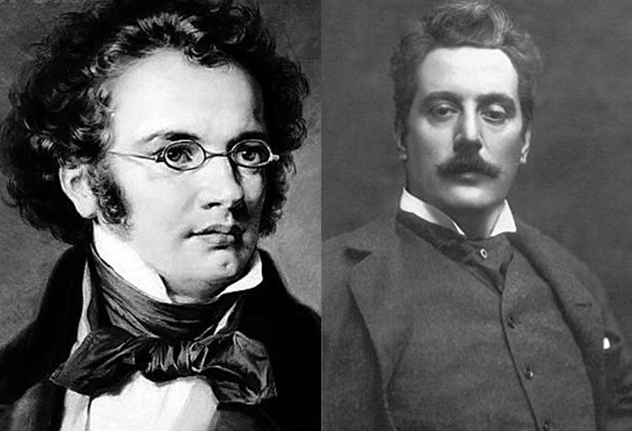 Nhà soạn nhạc người Áo Schubert (1797 - 1828) và nhà soạn nhạc người Ý Pucini