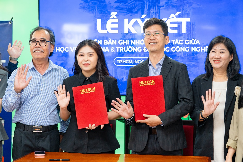 Ký kết biên bản ghi nhớ, HUTECH và Học viện Lumina đồng hành mang đến giá trị giáo dục tốt nhất cho sinh viên - Ảnh: HUTECH
