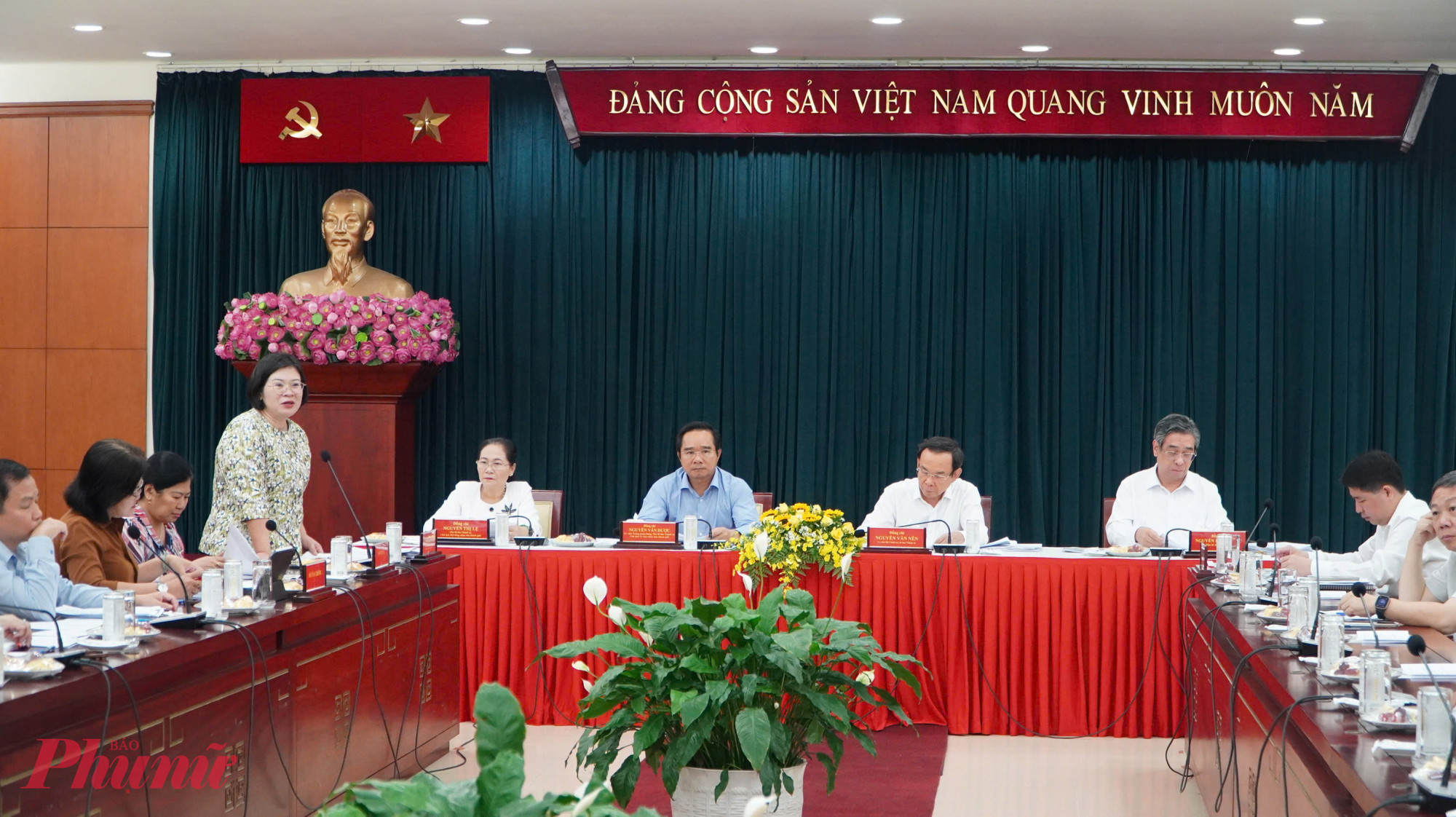 hiều 3/6, Thành ủy TPHCM có buổi làm việc với TP Thủ Đức, quận, huyện về việc kết thúc hoạt động cũng như thành lập Đảng bộ cấp xã sau sắp xếp - Ảnh: Trang Nguyễn