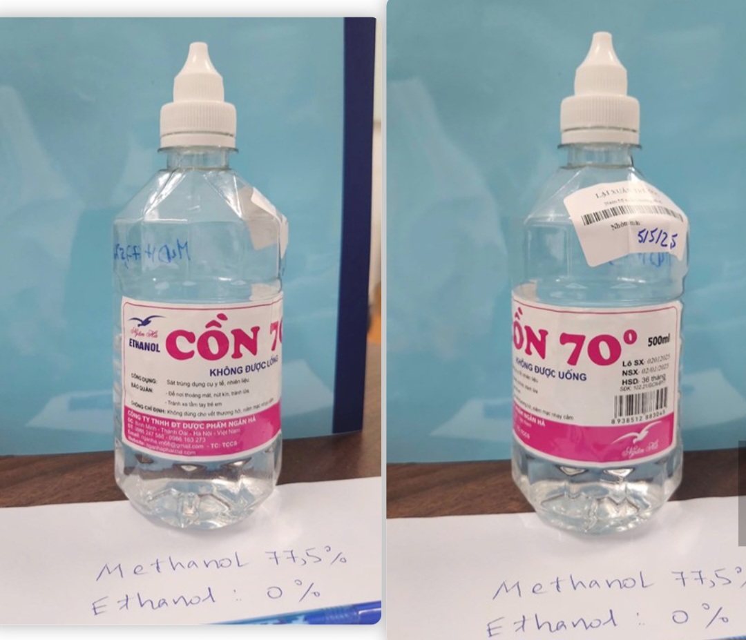 Loại cồn giả bệnh nhân dùng phải - BVCC