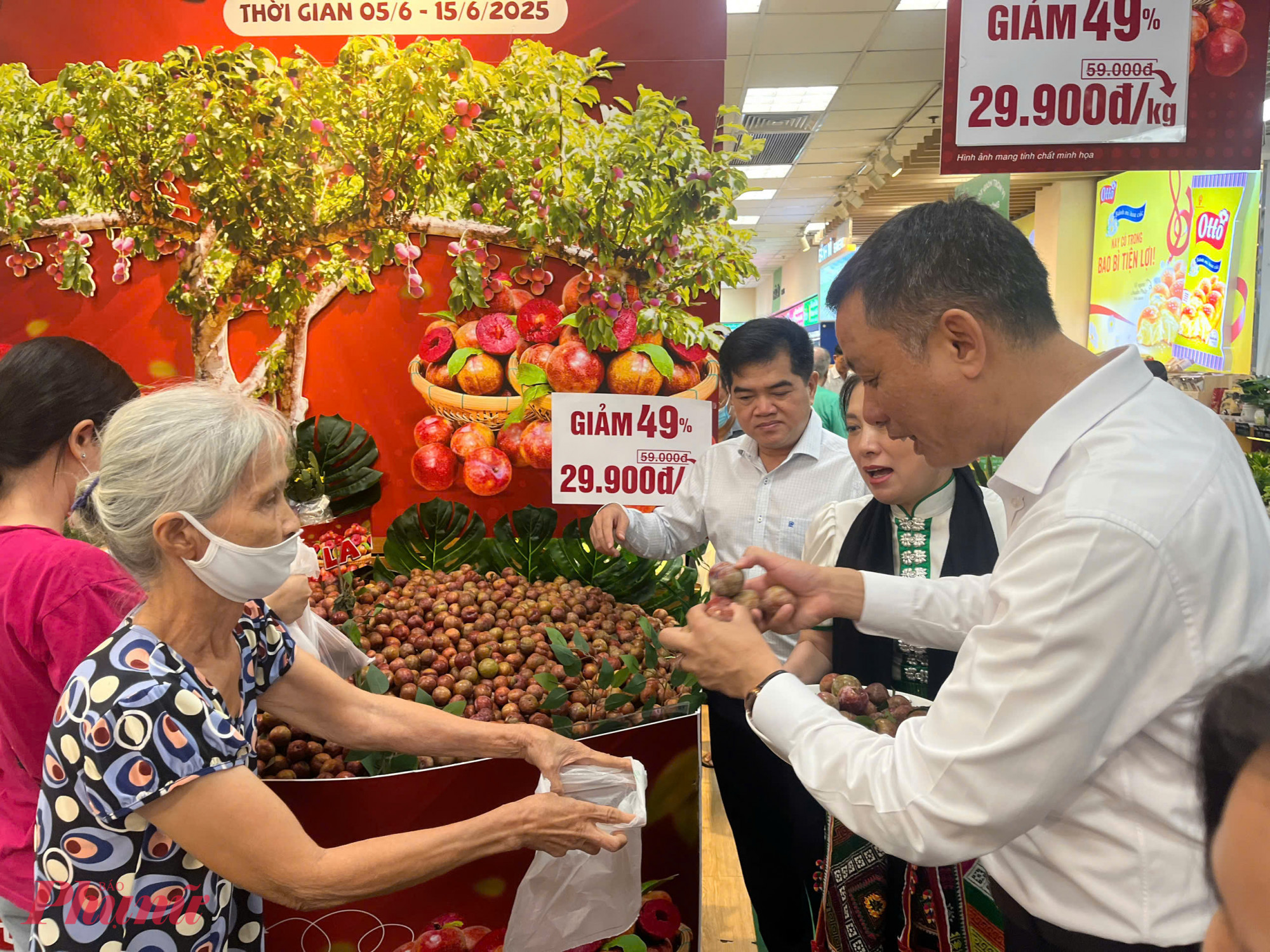 Mận hậu Sơn La giảm 49%, giá còn 29.900 đồng/kg thu hút người tiêu dùng TPHCM