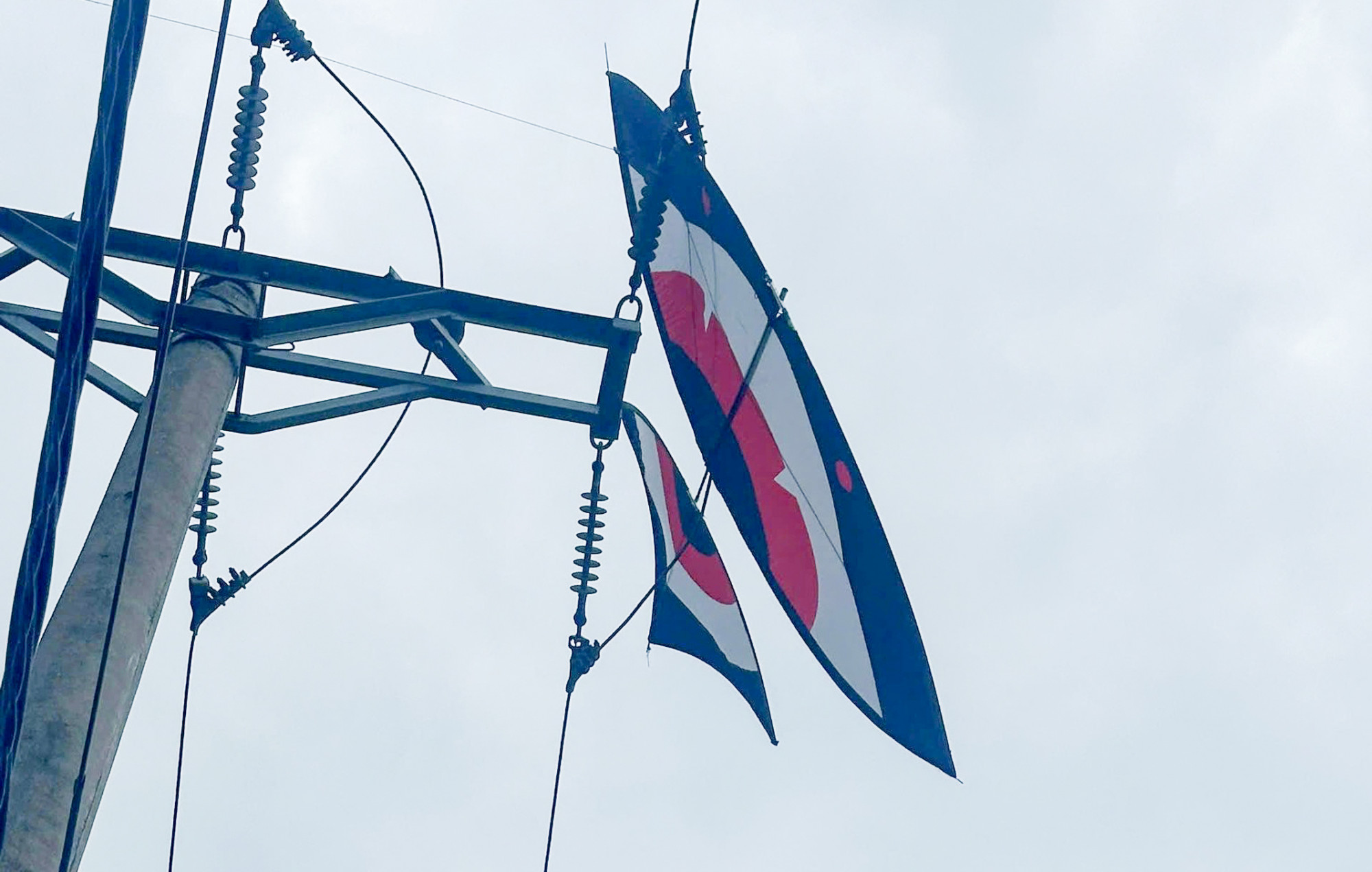 3 học sinh bị điện phóng bị thương khi cố lấy diều mắc trên cột điện 110kV - Ảnh: Nguyễn Anh