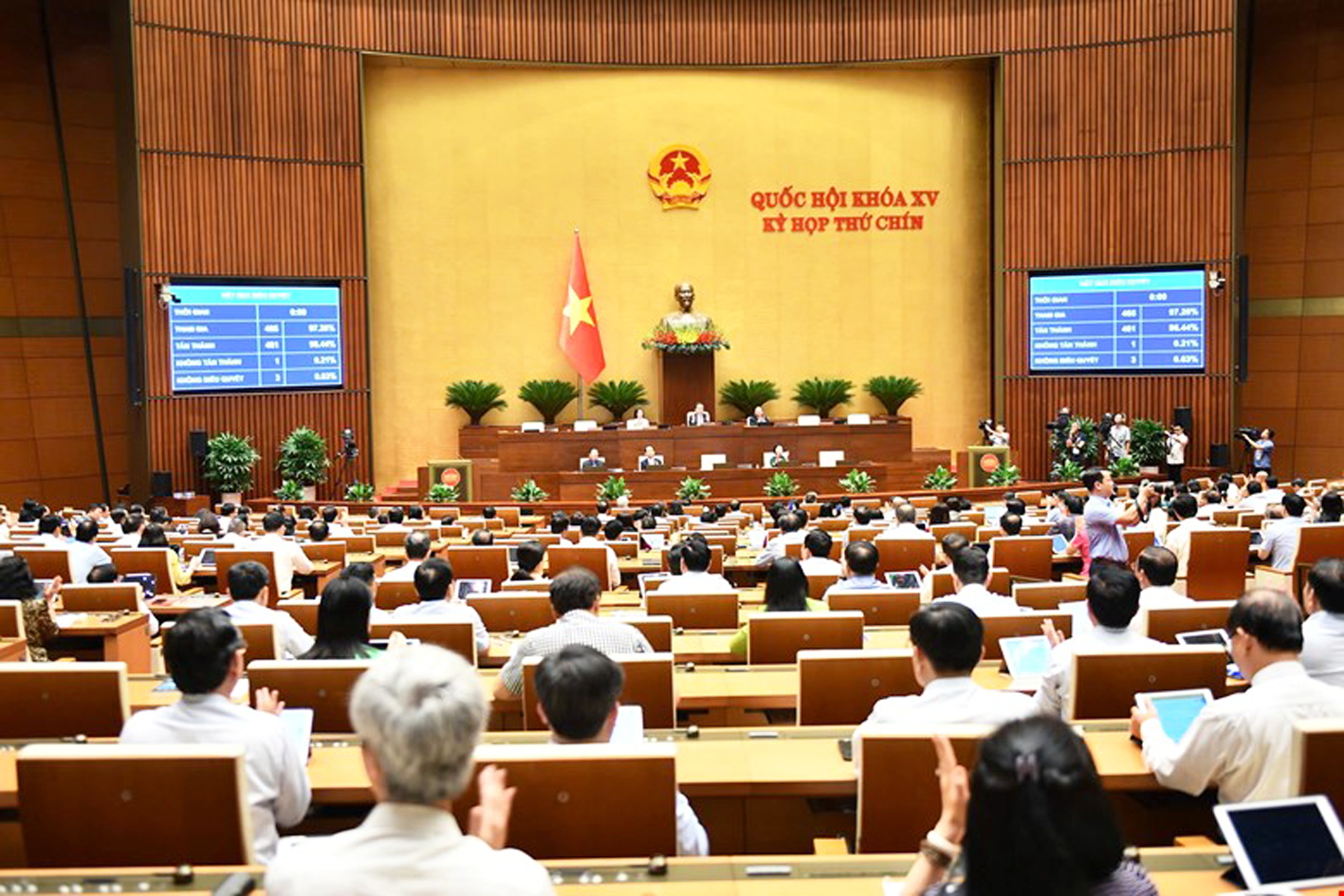 Định hình lại bản đồ hành chính cả nước: Bước đi chiến lược thúc đẩy phát triển Quốc hội bấm nút thông qua nghị quyết về sắp xếp đơn vị hành chính cấp tỉnh năm 2025 - Nguồn ảnh: Media Quốc hội