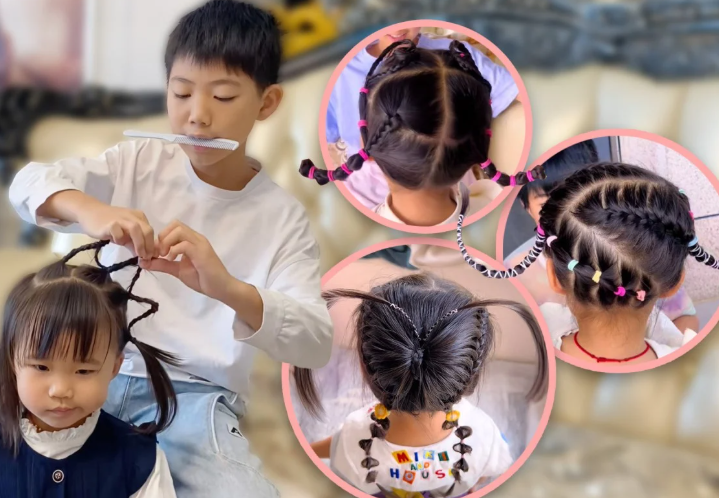 Cậu bé 11 tuổi được khen ngợi khi thiết kế những mẫu tóc cực kỳ dễ thương và xinh dẹ[