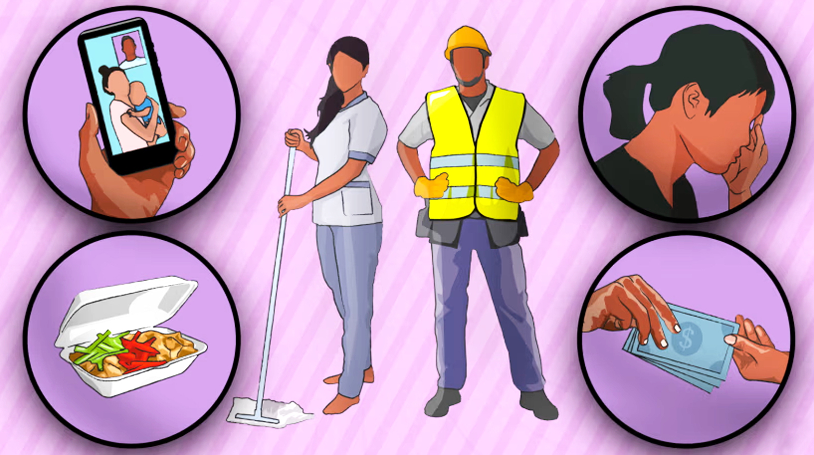 Chi phí sinh hoạt, khoản hỗ trợ gia đình… đang đè nặng lên những người lao động nhập cư khi làm việc ở nước ngoài - Nguồn ảnh: CNA