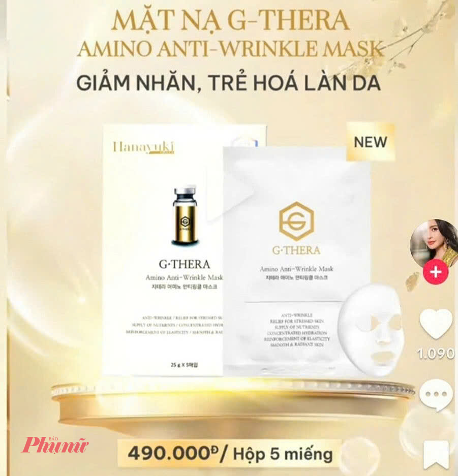Hình ảnh quảng cáo sản phẩm G-Thera Amino Anti- Wrinkle Mask
