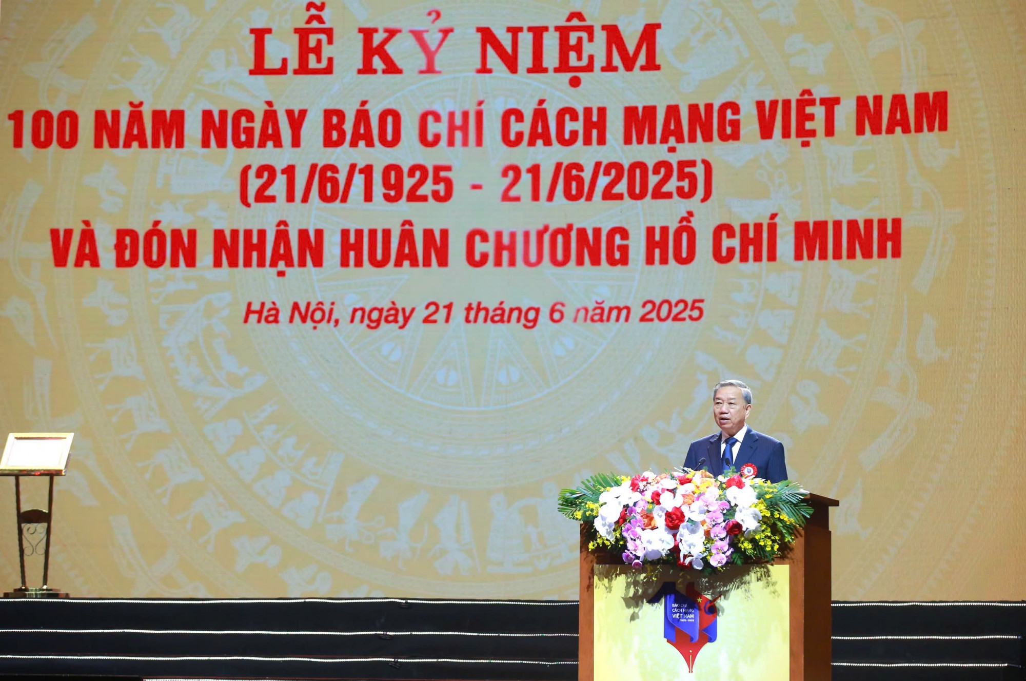Tổng Bí thư Tô Lâm phát biểu tại buổi lễ.