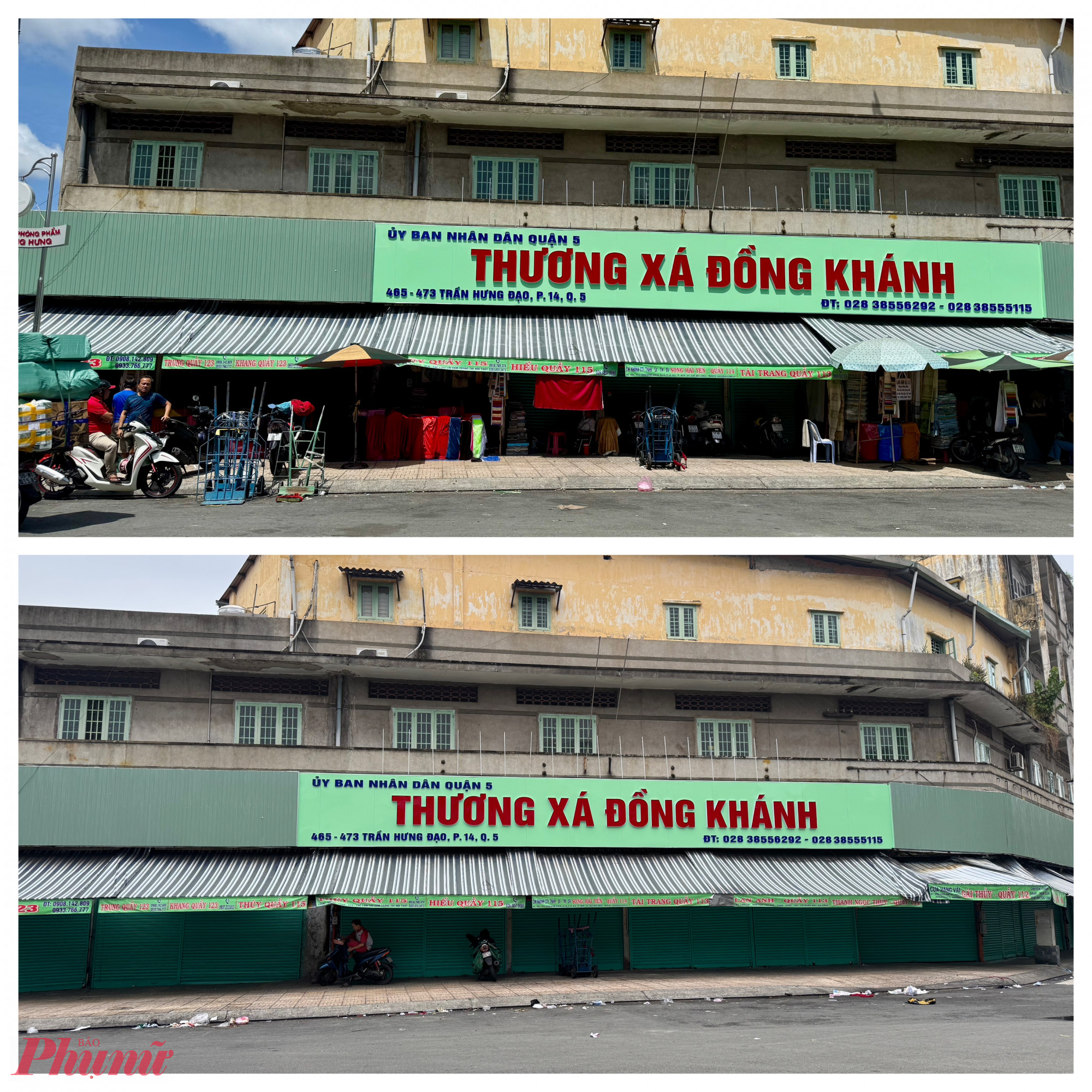 Ghi nhận vào ngày 23/6, các sạp kinh doanh tại thương xá Đồng Khánh (quận 5, TPHCM) đã mở cửa trở lại. Trong khi trước đó, cách đây hai tuần, hàng loạt sạp vải tại đây đều đóng cửa. vào 
