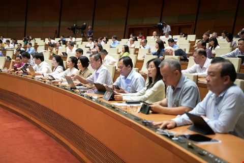 Quốc hội thông qua Nghị quyết về chương trình giám sát, chiều 24/6 - ảnh: QH