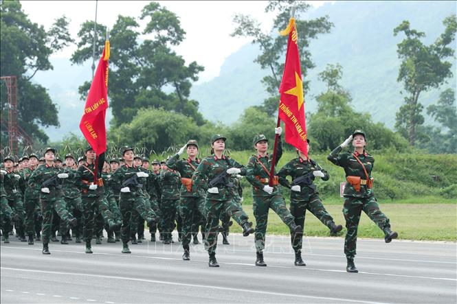 Khối nữ các lượng lượng tham gia hợp luyện. Ảnh: Trọng Đức/TTXVN