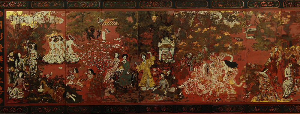 tranh “Vườn Xuân Trung Nam Bắc” 