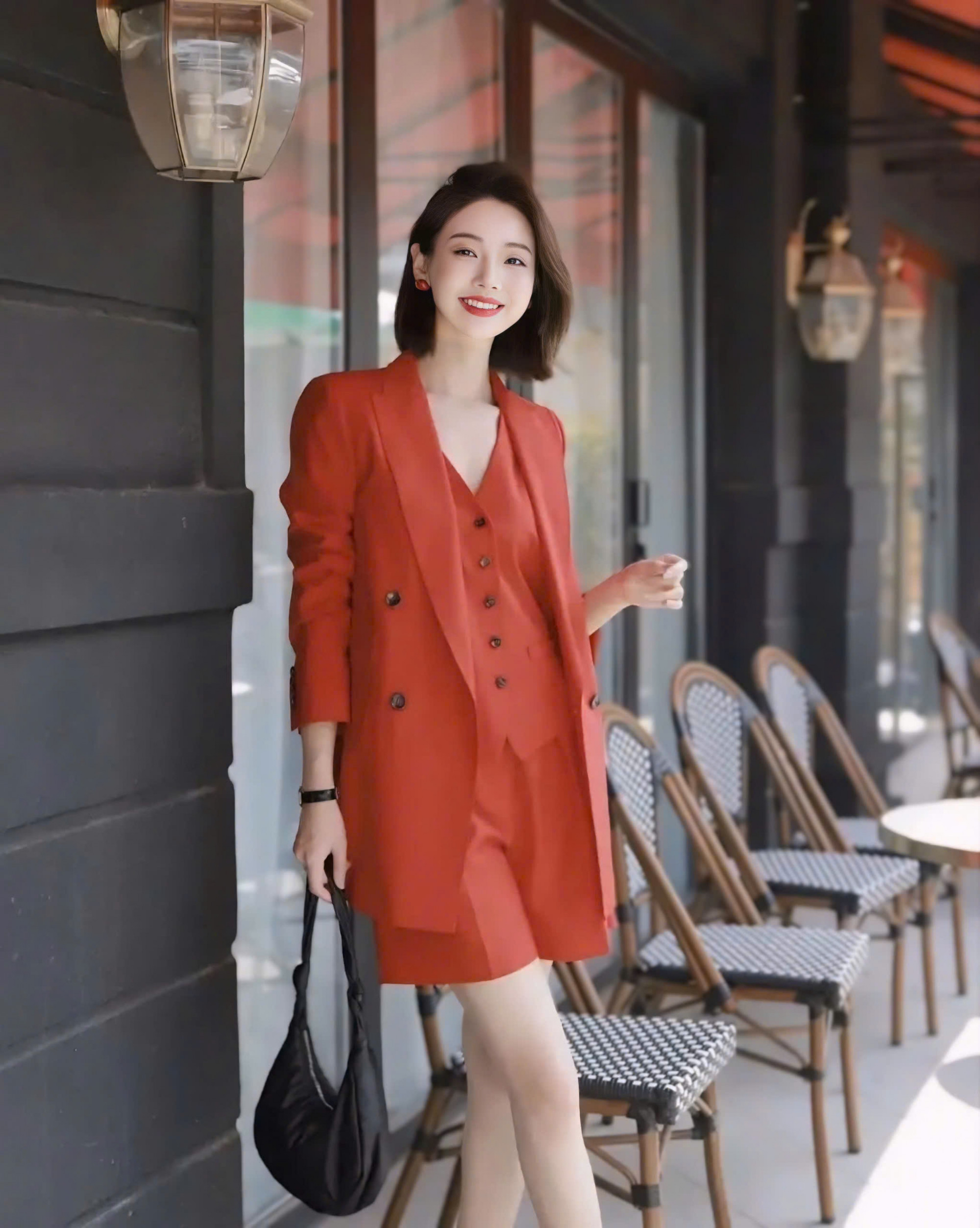 Màu đỏ tươi: Là gam màu mạnh mẽ, tràn đầy năng lượng, đỏ tươi đặc biệt phù hợp với những người có làn da ngăm lạnh, giúp tôn lên vẻ tươi mát, khỏe khoắn và đầy sức sống. Đối với nàng da ngăm, để tránh hiện tượng da bị xỉn dưới ánh nắng, nên ưu tiên những gam đỏ thiên cam như đỏ gạch, đỏ cà chua. Những sắc đỏ này mang tính trung hòa, giúp tổng thể hài hòa và rạng rỡ hơn, đồng thời giữ được sự nổi bật cần có cho mùa hè.