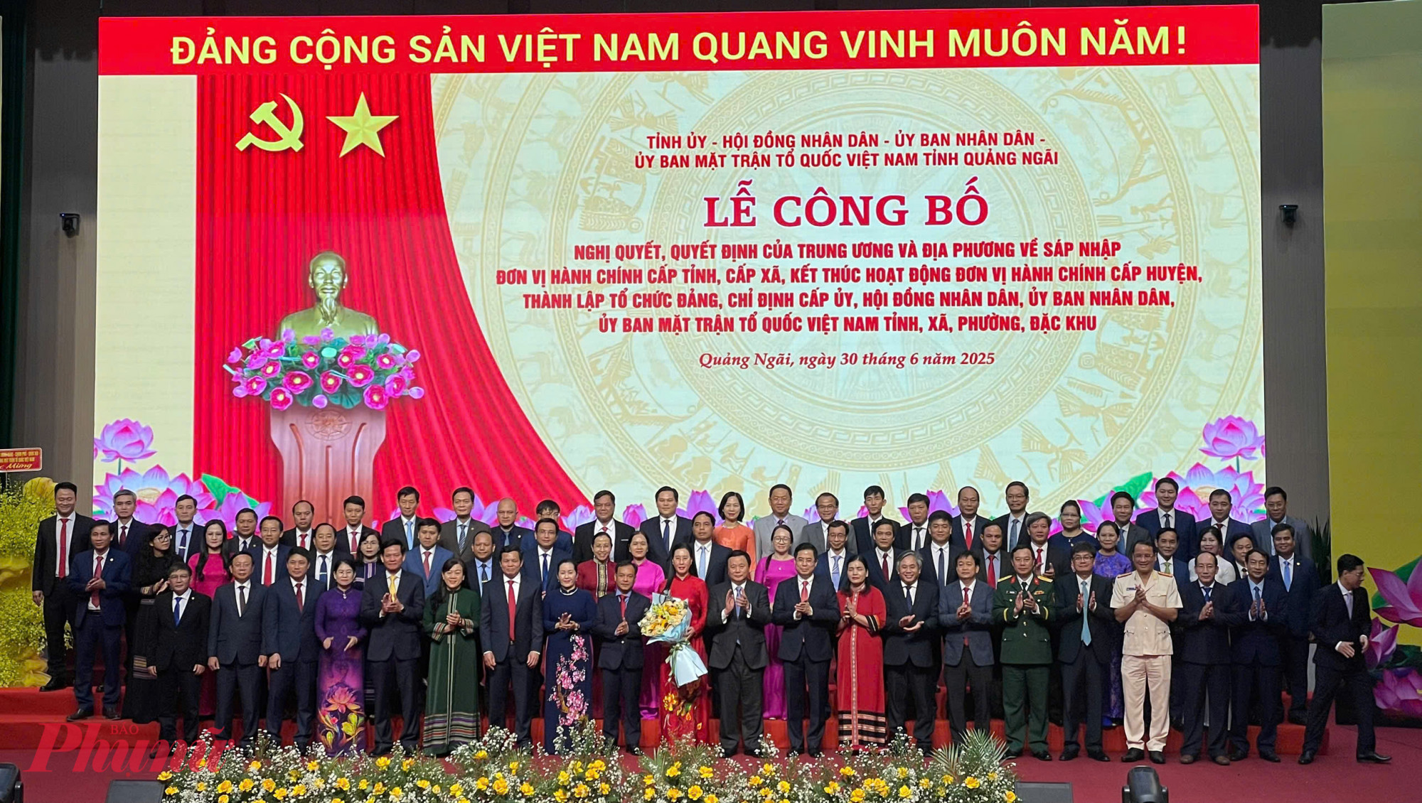 Ban Chấp hành Đảng bộ tỉnh Quảng Ngãi nhiệm kỳ 2020 - 2025 có 68 uỷ viên.