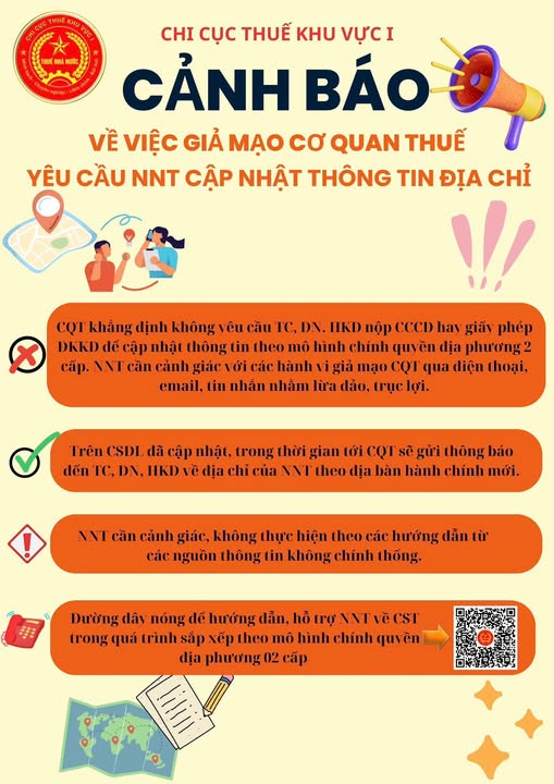 Cơ quan thuế không yêu cầu tổ chức, doanh nghiệp, hộ kinh doanh nộp căn cước công dân hay giấy phép đăng ký kinh doanh để cập nhật thông tin theo mô hình chính quyền địa phương 2 cấp 