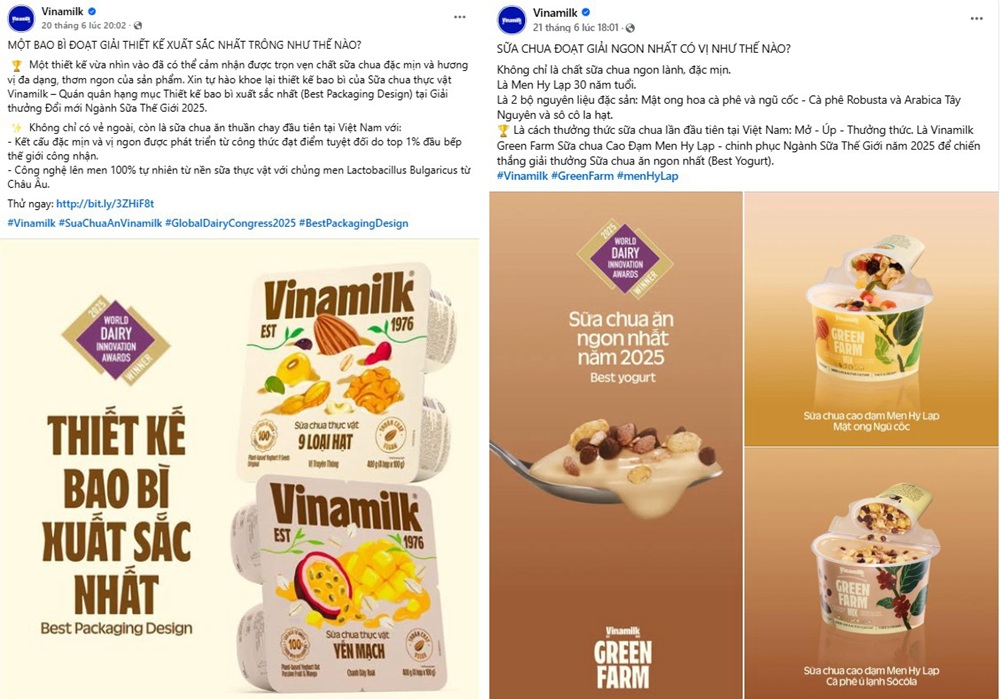 Vinamilk giành cú đúp giải thưởng quốc tế về cả “nội dung” và “hình thức”, sản phẩm “quán quân” có gì đặc biệt? Các thông tin được Vinamilk chia sẻ đã thu hút sự quan tâm về lý do 2 sản phẩm giành chiến thắng tại “đấu trường” lớn của ngành sữa toàn cầu