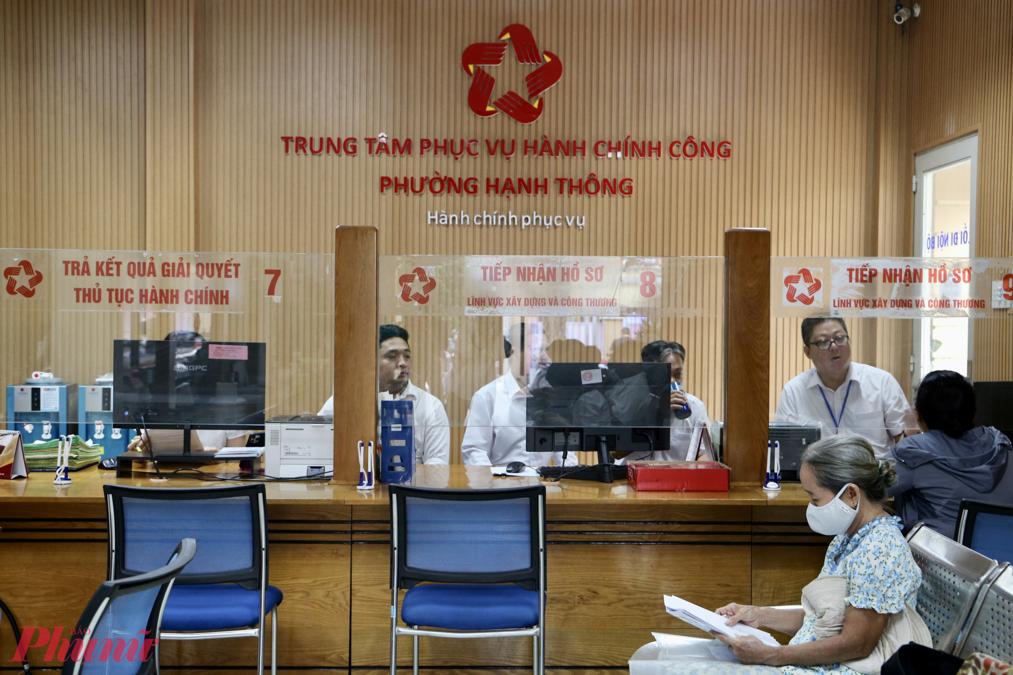 Trung tâm hành chính công phường Hạnh Thông - Ảnh: Thanh Tâm