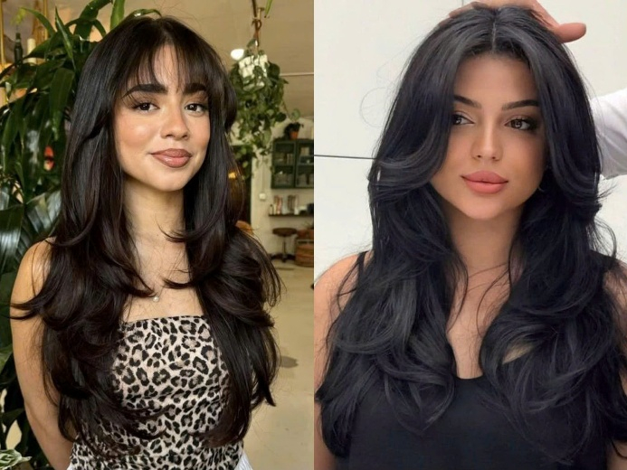Tóc cánh bướm (Butterfly cut) là kiểu tóc nổi bật với phần đuôi được cắt tầng nhiều lớp và ôm nhẹ vào khuôn mặt, tạo cảm giác bồng bềnh như cánh bướm đang xòe. Đây là lựa chọn lý tưởng cho những gương mặt tròn, má đầy hoặc cằm ngắn vì khả năng che khuyết điểm rất tốt. Tóc có độ dày trung bình đến dày sẽ giữ được phom tự nhiên và hạn chế xẹp khi không tạo kiểu, nếu muốn tóc ra lọn xoăn đẹp bạn hãy sử dụng kẹp càng cua để giữ nếp tốt hơn. Butterfly cut rất phù hợp với những cô nàng yêu sự nữ tính và muốn có điểm nhấn riêng.