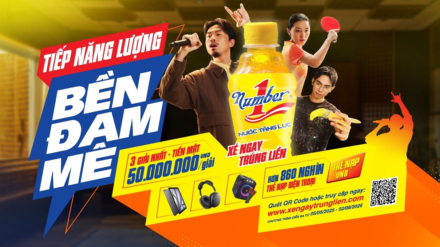 Cùng rapper Đen tiếp năng lượng, bền đam mê và bùng nổ ngày hè với loạt giải thưởng khủng tổng trị giá tới 10 tỉ đồng của Nước tăng lực Number 1