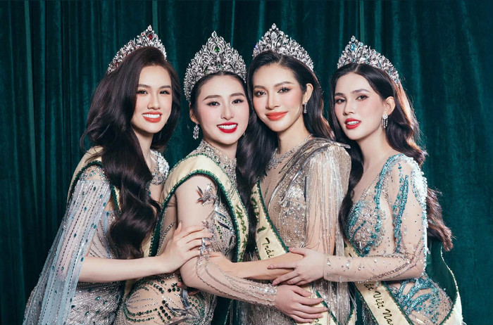 Hoa hậu và 3 á hậu của Hoa hậu Trái Đất Việt Nam 2025