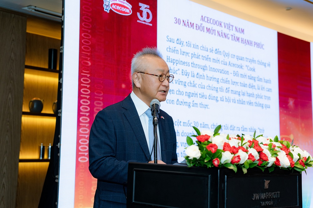 Tổng giám đốc Acecook Việt Nam - Ông Kaneda Hiroki công bố chiến lược phát triển mới “Đổi mới nâng tầm hạnh phúc”