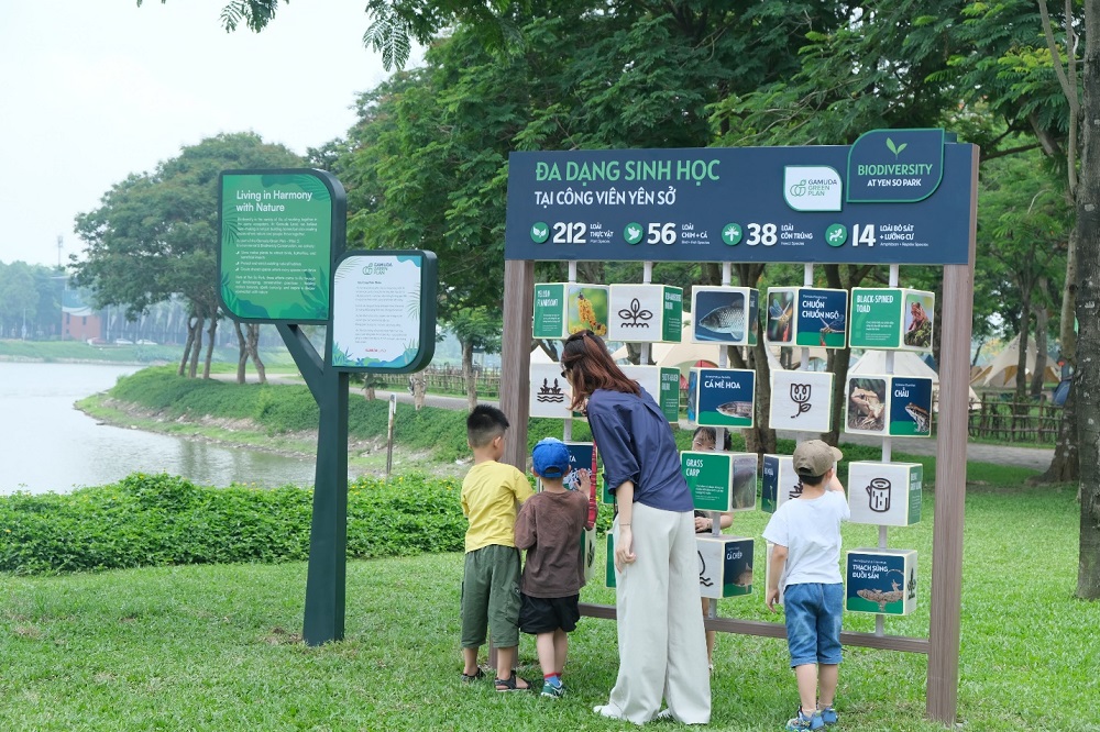 Bảng đa dạng sinh học tại Công viên Yên Sở, Gamuda City, Hà Nội