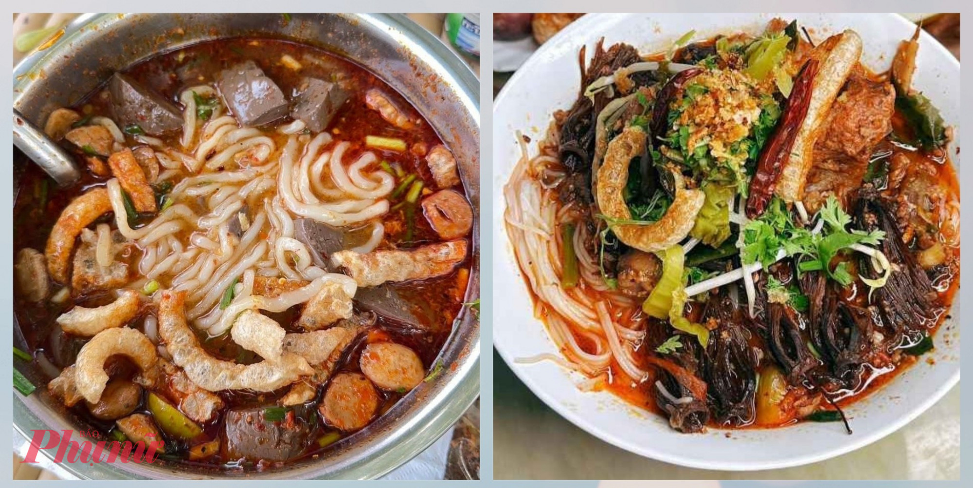 Nền ẩm thực trong các món sợi truyền thống của Lào Khao piak sen và khao pon theo phong cách sap sap der