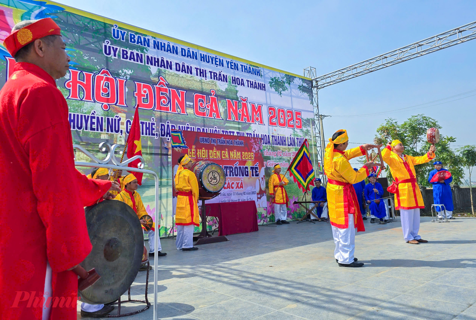 Hội thi đánh trống tế được tổ chức ở các lễ hội đền, chùa - Ảnh: Phan Ngọc