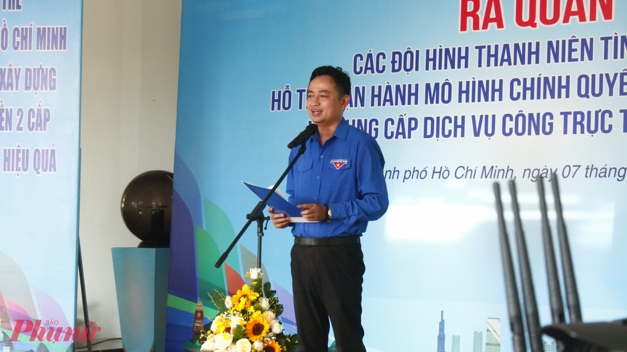 ông Lê Tuấn Anh – Phó Bí thư Thành Đoàn TPHCM phát biểu
