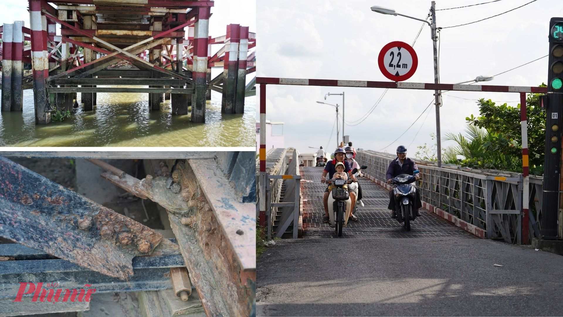 Cách đó khoảng 2,3 km, cầu Rạch Dơi là cây cầu cuối cùng còn lại trên tuyến đường Lê Văn Lương (TPHCM) trước khi đi qua địa phận tỉnh Tây Ninh, cũng đang trong tình trạng tương tự.  Nhiều hạng mục trên cầu Rạch Dơi đã xuống cấp, hoen gỉ nhưng mỗi ngày vẫn phải chịu mật độ phương tiện cao