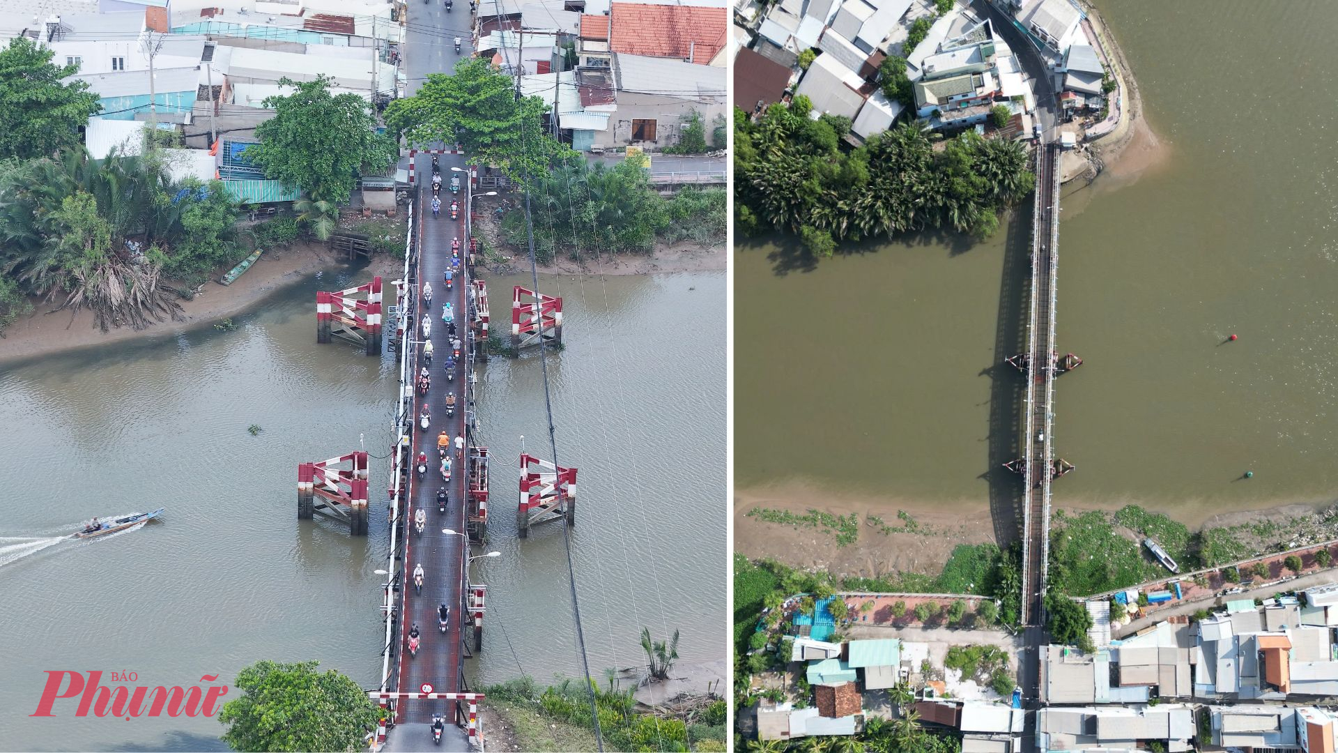 Theo ghi nhận, sau hơn 50 năm khai thác, cầu Rạch Tôm và cầu Rạch Dơi đã xuất hiện nhiều dấu hiệu hư hỏng nghiêm trọng: mặt cầu bong tróc, thanh sắt rỉ sét, lan can gãy, một số vị trí bị nước xâm thực làm hở mố cầu, ảnh hưởng trực tiếp đến khả năng chịu lực và an toàn kết cấu. Việc khởi công xây dựng cầu Rạch Tôm mới không chỉ mang ý nghĩa giải quyết bài toán hạ tầng giao thông mà còn là niềm vui lớn đối với người dân xã Hiệp Phước và khu vực lân cận.