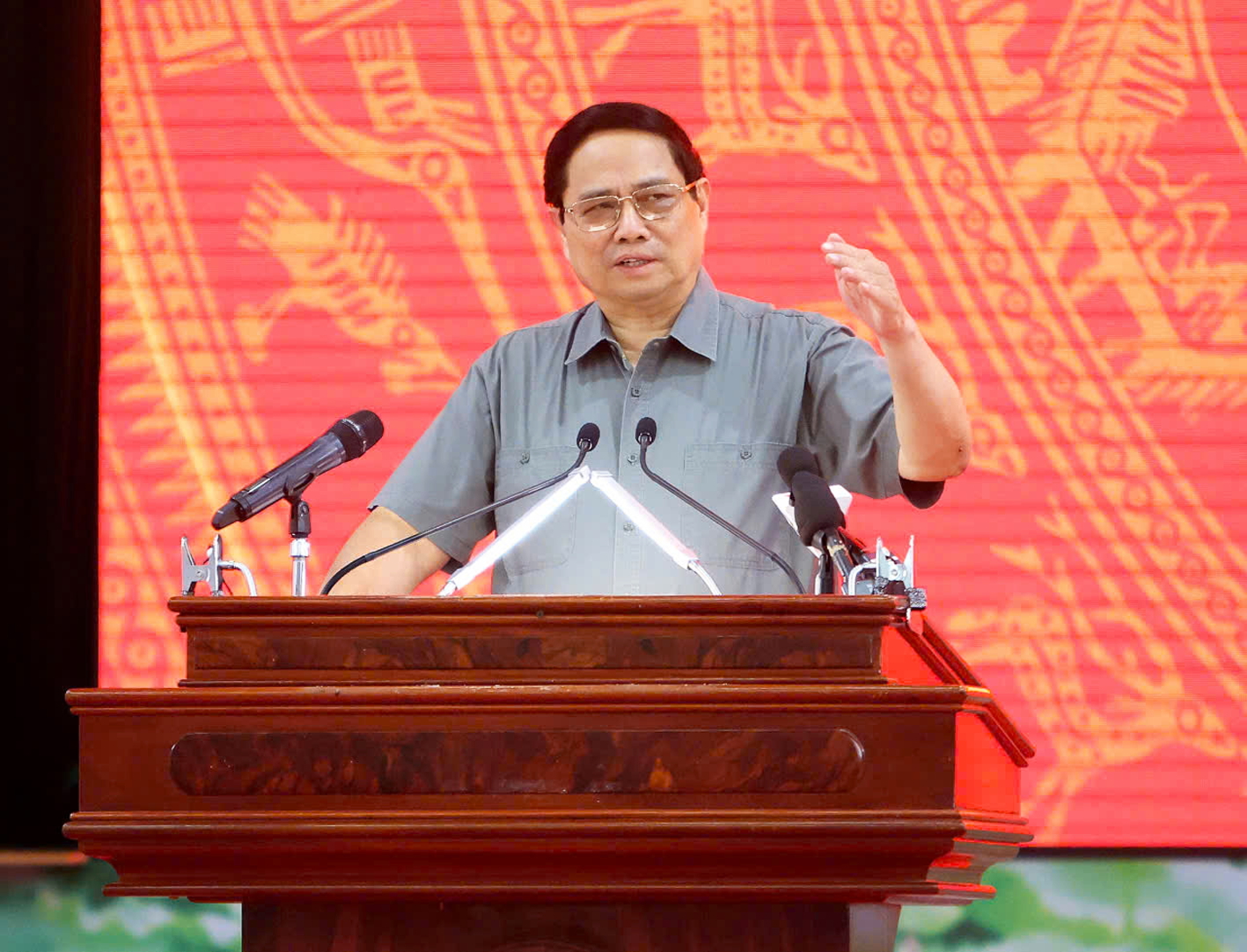 Thủ tướng Phạm Minh Chính phát biểu chỉ đạo hội nghị ngày 13/7 ở TP Cần Thơ