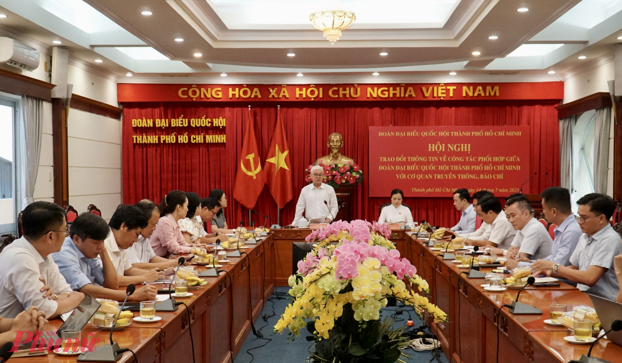 Báo chí đồng hành với Đoàn đại biểu Quốc hội TPHCM để lan tỏa tiếng nói cử tri Quang cảnh hội nghị - Ảnh: Thanh Tâm