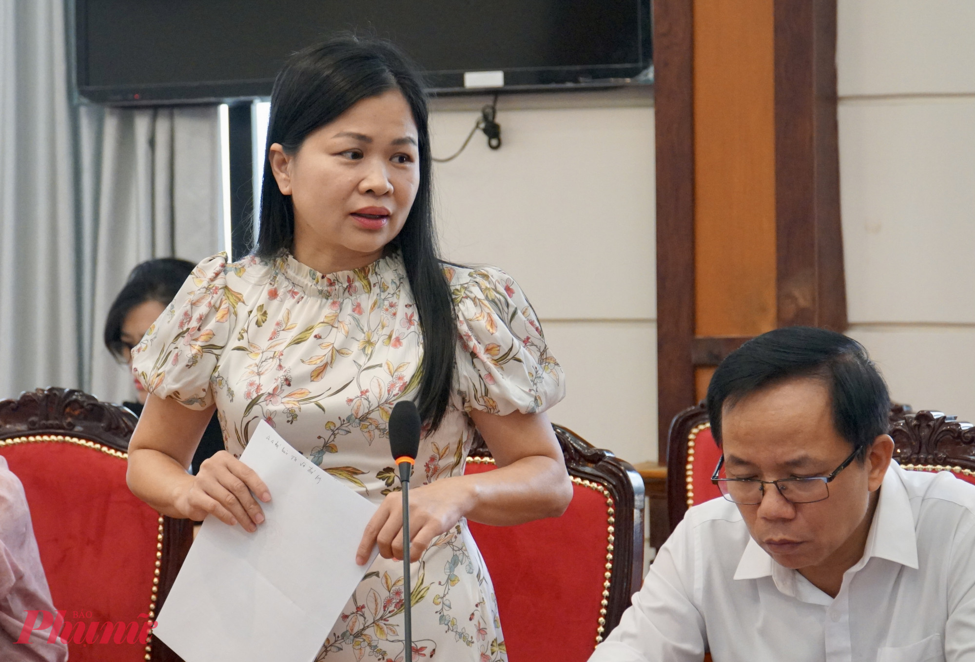 Báo chí đồng hành với Đoàn đại biểu Quốc hội TPHCM để lan tỏa tiếng nói cử tri Bà Phạm Thị Vân Anh chia sẻ về tầm quan trọng của mối quan hệ phối hợp giữa báo chí và Đoàn ĐBQH TPHCM - Ảnh: Thanh Tâm