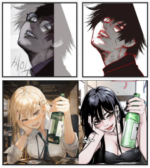 Một số hình ảnh nghi bị sao chép trong webtoon Windbreaker của Naver.