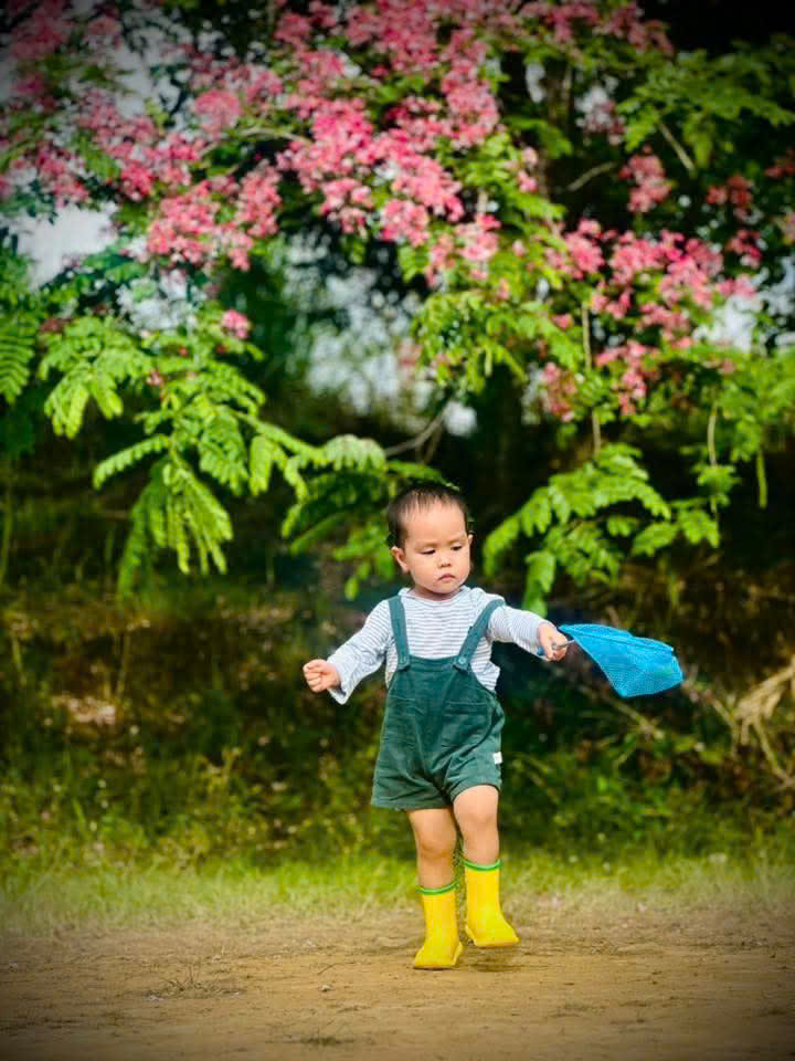 Bé Nguyên Hoàng thích thú trong chuyến đi đến Rừng Quốc gia Nam Cát Tiên