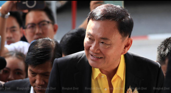 Cựu Thủ tướng Thái Lan Thaksin Shinawatra phải đối mặt với mức án lên đến 15 năm tù nếu ông bị kết tội. Ảnh: France 24