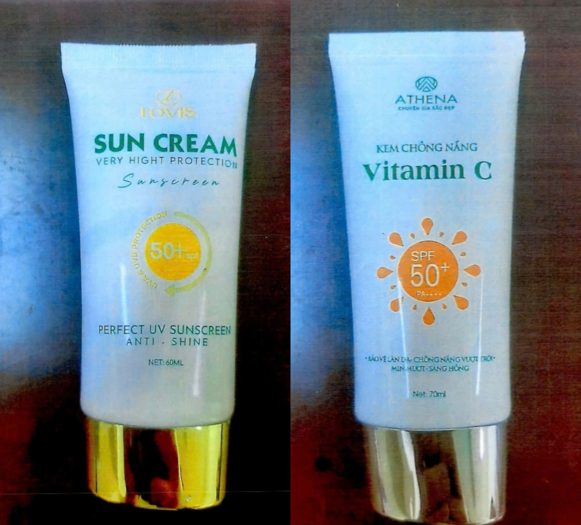 Cục Quản lý dược thông báo thu hồi 2 loại kem chống nắng giả - ảnh Cục Quản lý dược cung cấp